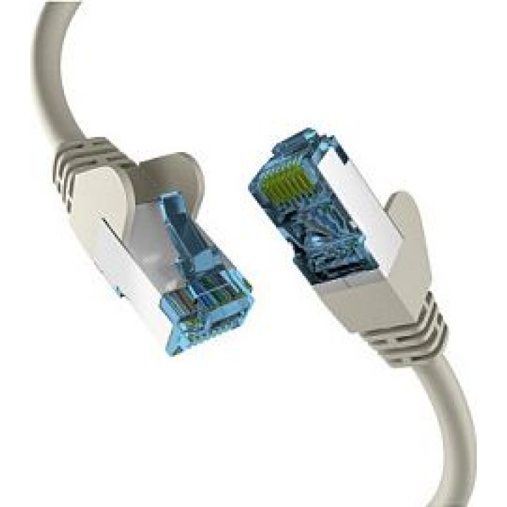 EFB RJ45 patch cable with Cat7 bare cable, 25.00 m, grey