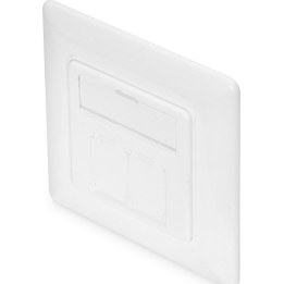 DIGITUS Keystone Frontplatte für Keystone Module 80x80 weiß