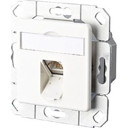 E-DAT C6 8(8) flush-mounted Cat.6 junction box, LSA, pure white