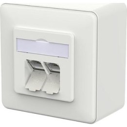 METZ CONNECT E-DAT C6A LSA++ 2-port AP junction box, traffic-facing