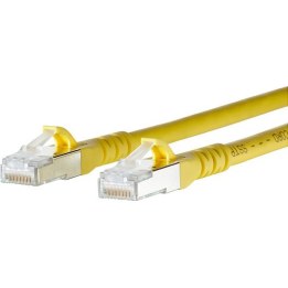 METZ CONNECT S/FTP Cat.6A patch cable, yellow, 5.0 m