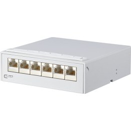 METZ CONNECT E-DAT C6 6x8 Cat.6 AP distribution box, light grey