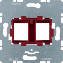Berker 454101 Placa de suporte com encaixe vermelho para 2 módulos