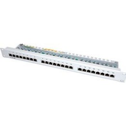 VALUE Cat. 5e Clase D, panel de conexiones de 48,26 cm (19 pulgadas), 24 puertos, apantallado, gris