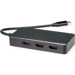 VALUE Multi-Display Adapter USB Type-C – 3x HDMI, Multi-Stream 4K
