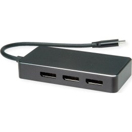 VALUE Multi-Display Adapter USB Typ C - 3x DP, Multi-Stream 4K