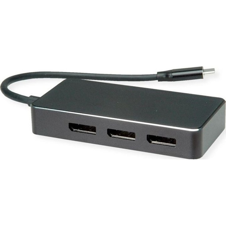 VALUE Multi-Display Adapter USB Typ C - 3x DP, Multi-Stream 4K