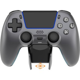 Comando Deltaco com base de carregamento sem fios, cinzento-aço, para PS5