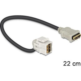 Conector HDMI Keystone Modul de 110° - Conector HDMI con cable blanco