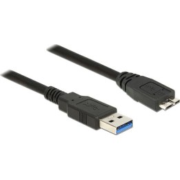 USB 5 Gbps Kabel Typ-A Stecker zu Typ Micro-B Stecker 2 m schwarz