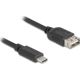 USB 2.0 cable: USB Type-C™ plug to EASY USB Type-A socket, 5 m