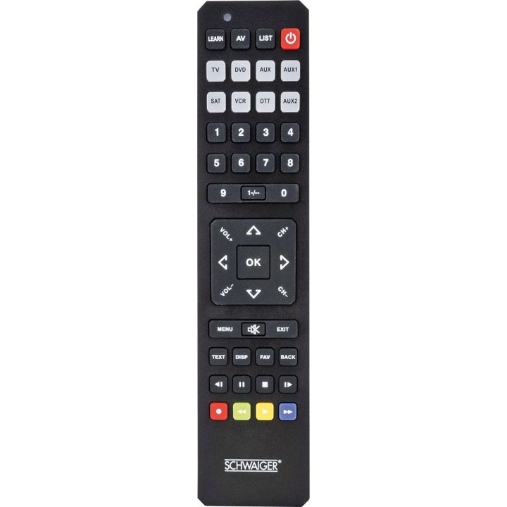 Télécommande Schwaiger 8 en 1 préprogrammée, noire
