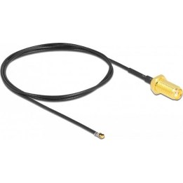 Cabo de antena com tomada SMA para montagem, compatível com a I-PEX Inc., conector MHF® 4L LK 1,37, 50 cm, comprimento da rosca: