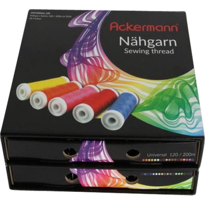 ACKERMANN Sewing Thread Box, black