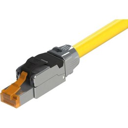ROLINE S/FTP PiMF patch cable, Cat 8, Class I, LSOH, solid wire, yellow, 3 m