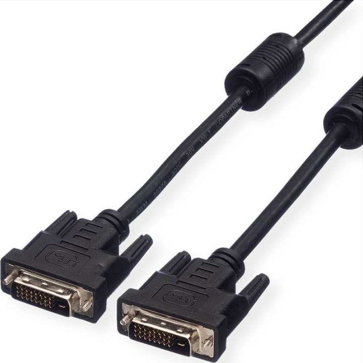 VALUE DVI cable, DVI-D M-M, (24+1) dual link, 5 m black