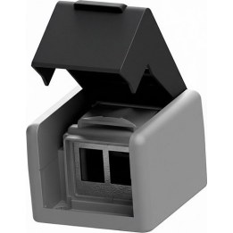 Easylan preLink / fixLink Keystone module holder, 2 port, IP44, grey