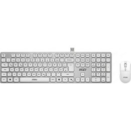 MSI FORGE K210 Combo White DE Set tastiera e mouse, wireless