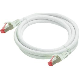 Python Cat.6 Patchkabel mit Nylongeflecht weiß 15m