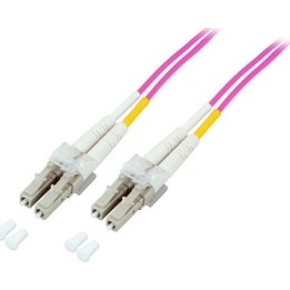 Cable de conexión EFB Duplex LC-LC OM4, 30 m, LSZH, 2 mm, violeta erika