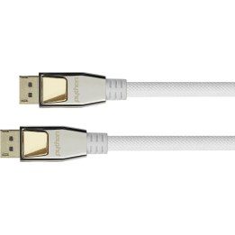 Python DP1.2 Kabel AKTIV 4K2K Nylongeflecht weiß 10m