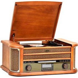 Reflexion HIF2002DAB retro HiFi system DAB Bluetooth turntable CD cassette wood