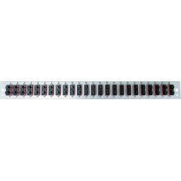 Panel frontal EFB equipado con 24 conectores SC Duplex OS2 en vertical, gris