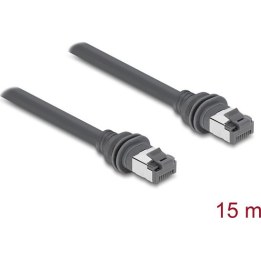 RJ45 patch cable, Cat.6, compatible with Starlink Gen3 – 15 m, grey
