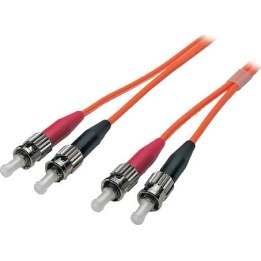 ST-ST OM2 duplex patch cable, 3 m, LSZH, 3 mm, orange