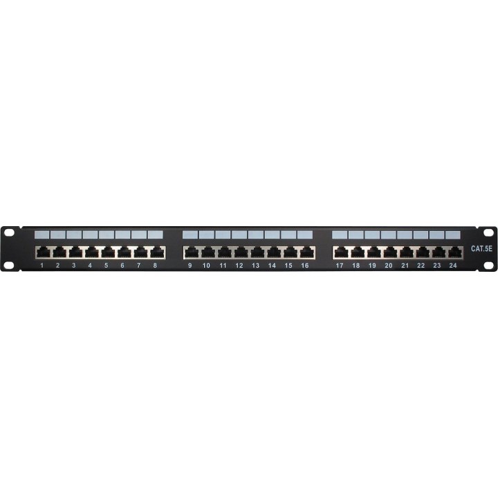 Inter-Tech 19" Patchpanel Cat.5e STP 24 Port Metall