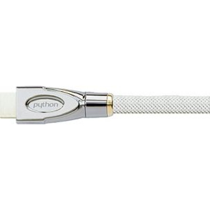 Python HDMI® 2.0 cable, 4K2K, white nylon-braided, 3m