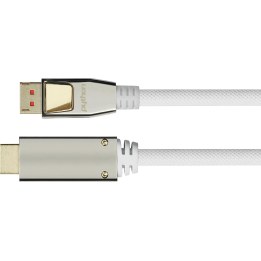 Cavo Python da DisplayPort 1.4 a HDMI 2.0 in nylon, bianco, 1 m