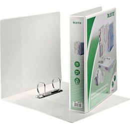LEITZ Presentation Ring Binders, 2-ring, DIN A4, 6.3 cm, white