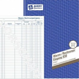AVERY Zweckform Waren-/Rechnungs-Eingangsbuch Formularbuch 930, 1 St.