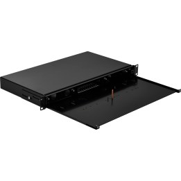 sin panel frontal, 19/1U, extraíble, negro,