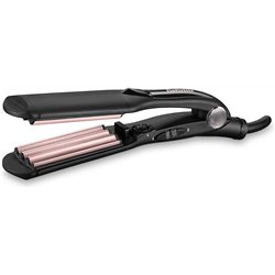 BaByliss The Crimper Bangs Straightening and Curling Iron Hot Black, Pink 1.8 m