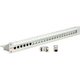 ROLINE Suporte para módulos Keystone de 48,26 cm (19 polegadas), 24P, blindado, cinzento
