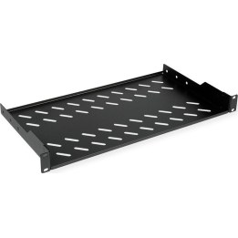 Estante ROLINE de 48,26 cm, 19 pulgadas, 1 U, 250 T, 15 kg, negro