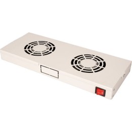 Unidad de ventilación de 48,26 cm (19 pulgadas) con 2 ventiladores, encendido/apagado, gris