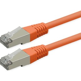 KAB ROLINE Patchkabel Cat.6 Class E PoE S/FTP PiMF orange 15m