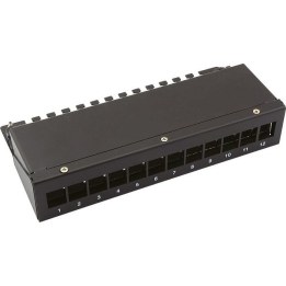 Soporte para módulos Keystone de 12 puertos, negro