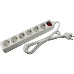 Str. 6er Steckdose white | Schalter