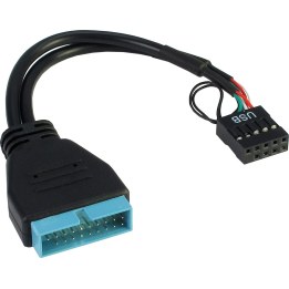 Inter-Tech 88885217 adaptador USB interno 15 cm preto