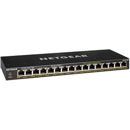 Netgear GS316P Gigabit Ethernet non gestito (10/100/1000) Power over Ethernet (PoE) Nero