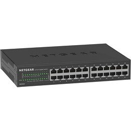 Netgear GS324 No administrado Gigabit Ethernet (10/100/1000) Negro