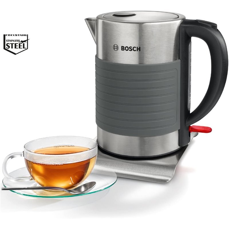 Bosch TWK7S05 tetera eléctrica 1,7 L Negro, Gris 2200 W