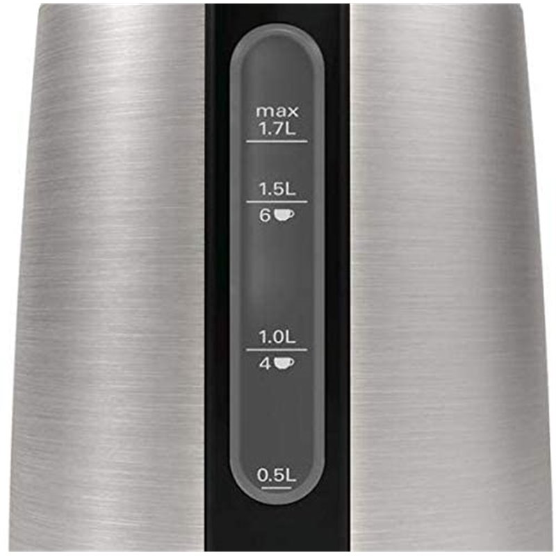 Bosch TWK3P420 tetera eléctrica 1,7 L Negro, Acero inoxidable 2400 W