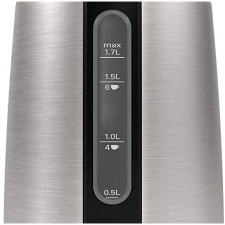 Bosch TWK3P420 tetera eléctrica 1,7 L Negro, Acero inoxidable 2400 W