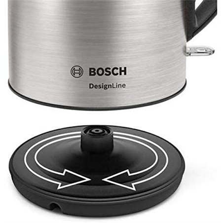 Bosch TWK3P420 tetera eléctrica 1,7 L Negro, Acero inoxidable 2400 W