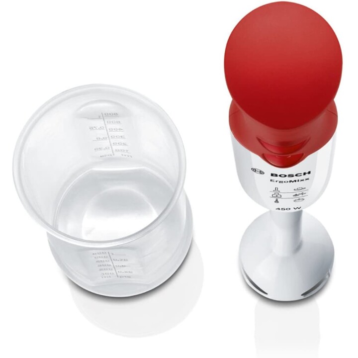 Frullatore Bosch MSM64010 Frullatore ad immersione Rosso, Bianco 450 W
